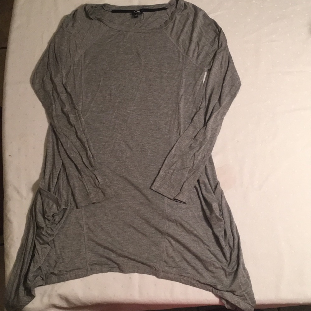 Casual grey long sleeve dress